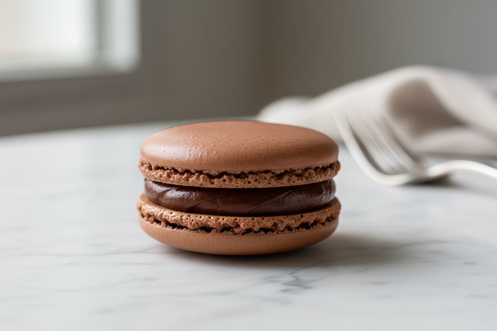 beautifully designed chocolate macaron