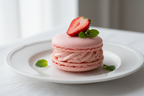 beautifully designed strawberry macaron