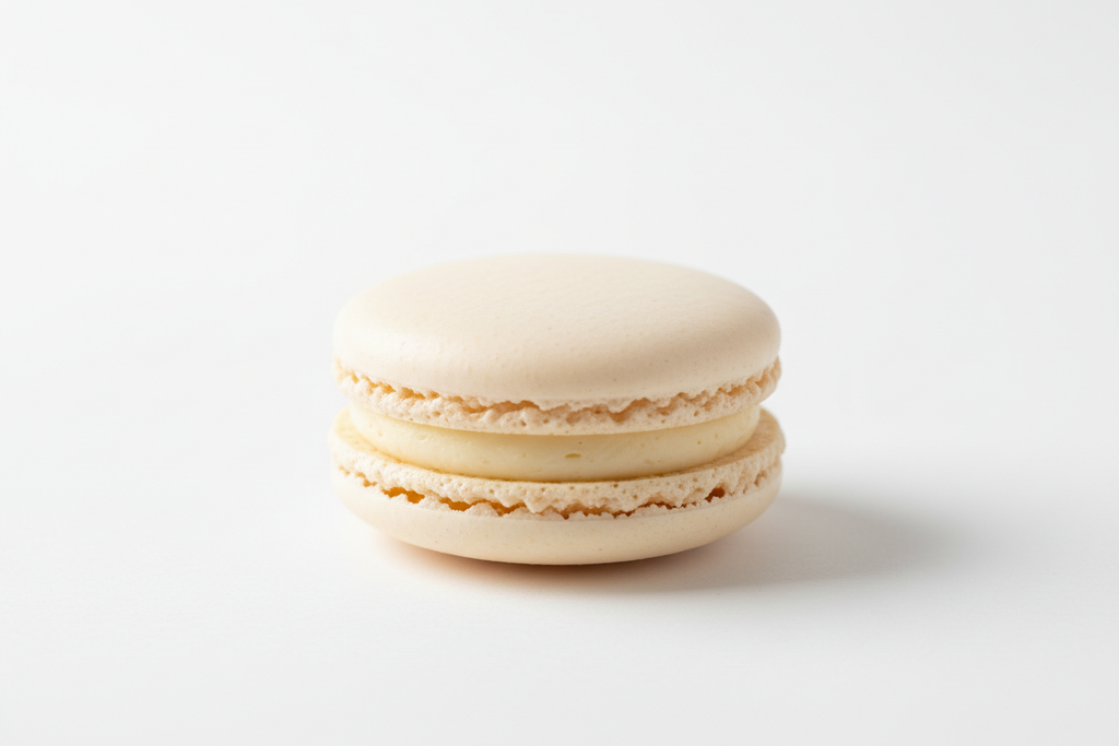 Beautifully designed vanilla macaron