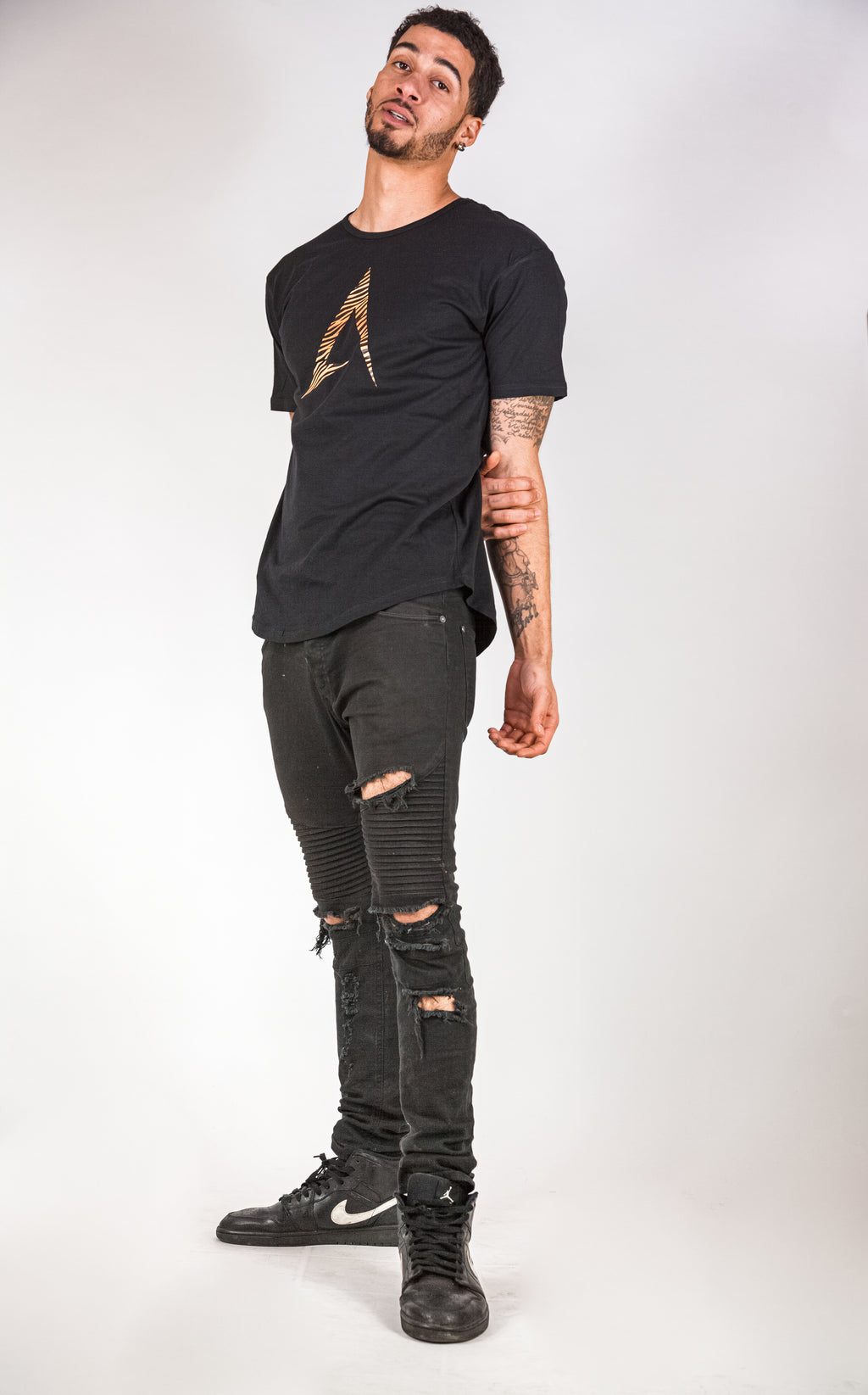 Black Street-wear Tee