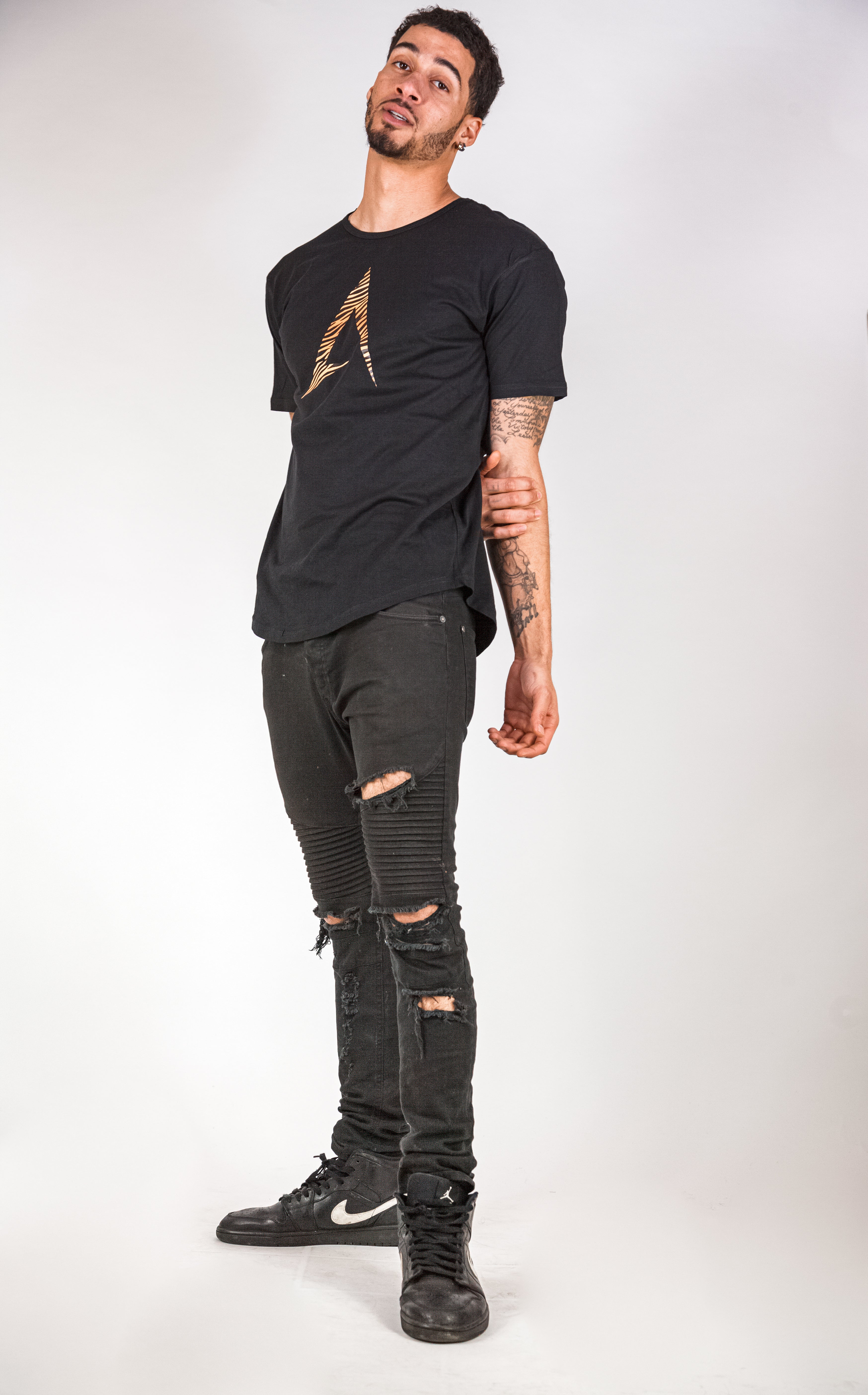 Black Street-wear Tee