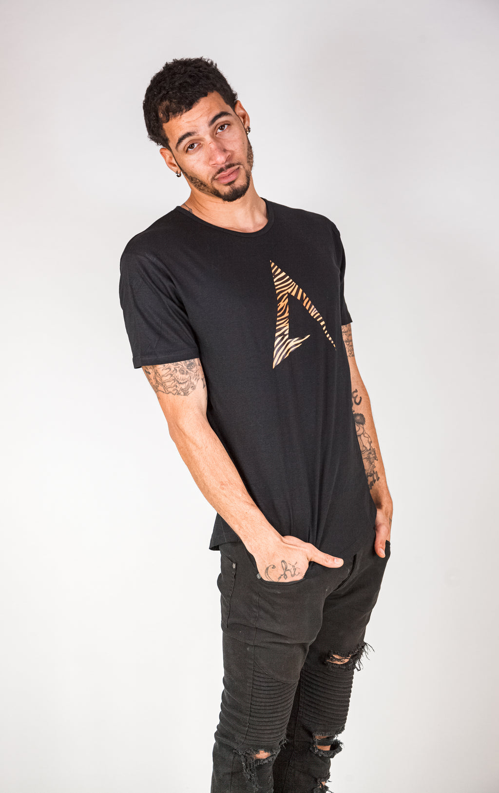 Black Street-wear Tee