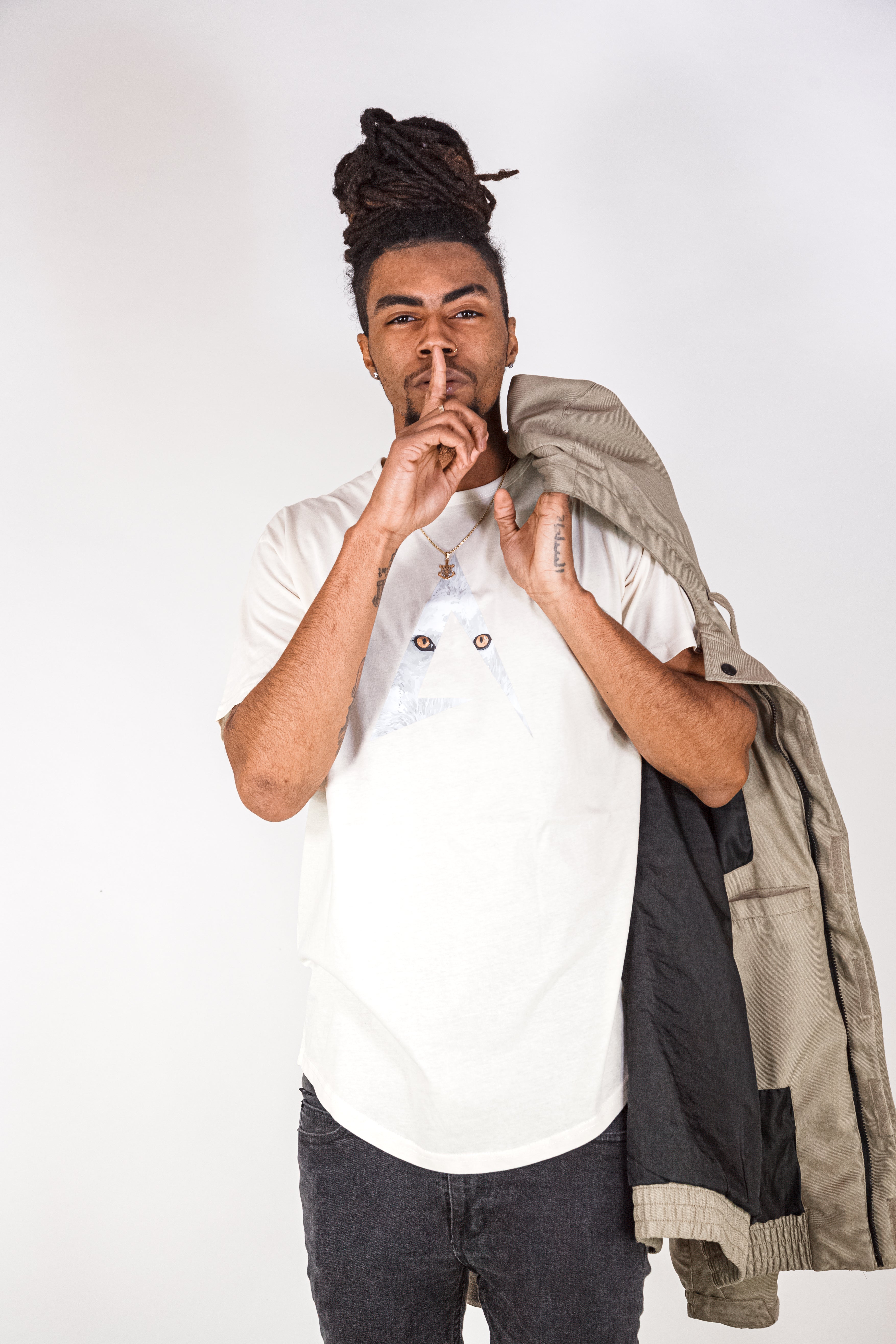 Beige Street-wear Tee